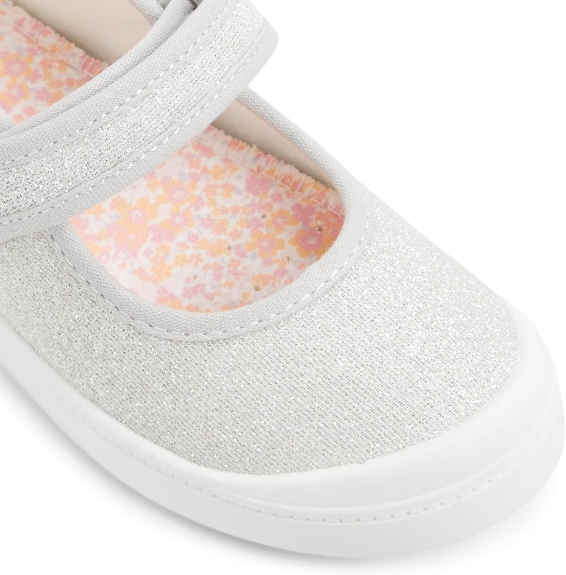 Roxy Girls Rg Alexandra Ballet Flat, Silver, 13 Little Kid - Image 4